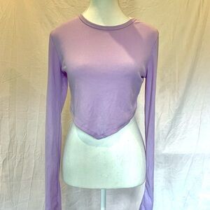 Women’s Medium Long Sleeve Crop Coquette Y2K Baby Tee Whimsigoth Fairy Baddie